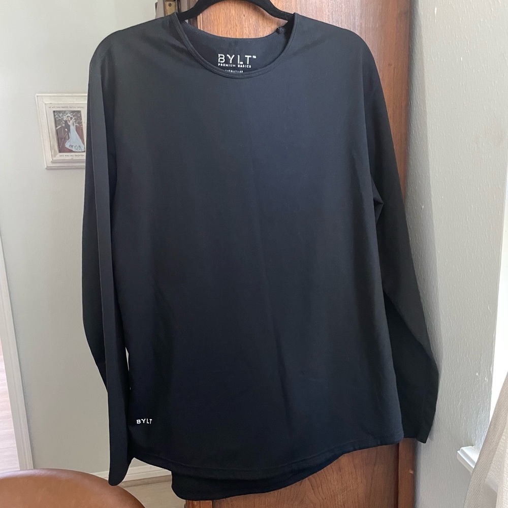 Men's BYLT Black Long Sleeve Shirt size Large